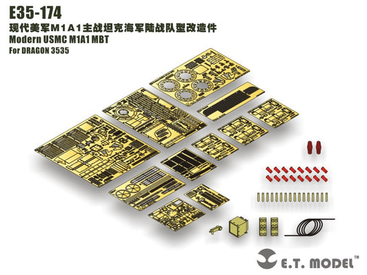 E.T. Model 1:35 Modern USMC M1A1 MBT Detail Set