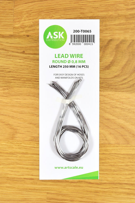 ASK Lead Wire - Round Ø 0,8 mm x 250 mm (16 pcs)