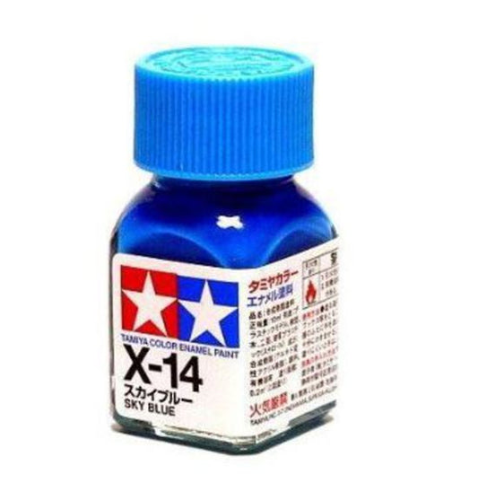 Tamiya Color Enamel Paint X-14 Gloss Sky Blue 10ml