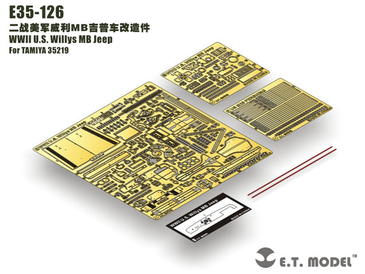 E.T. Model 1:35 WWII U.S. Willys MB Jeep Detail Set