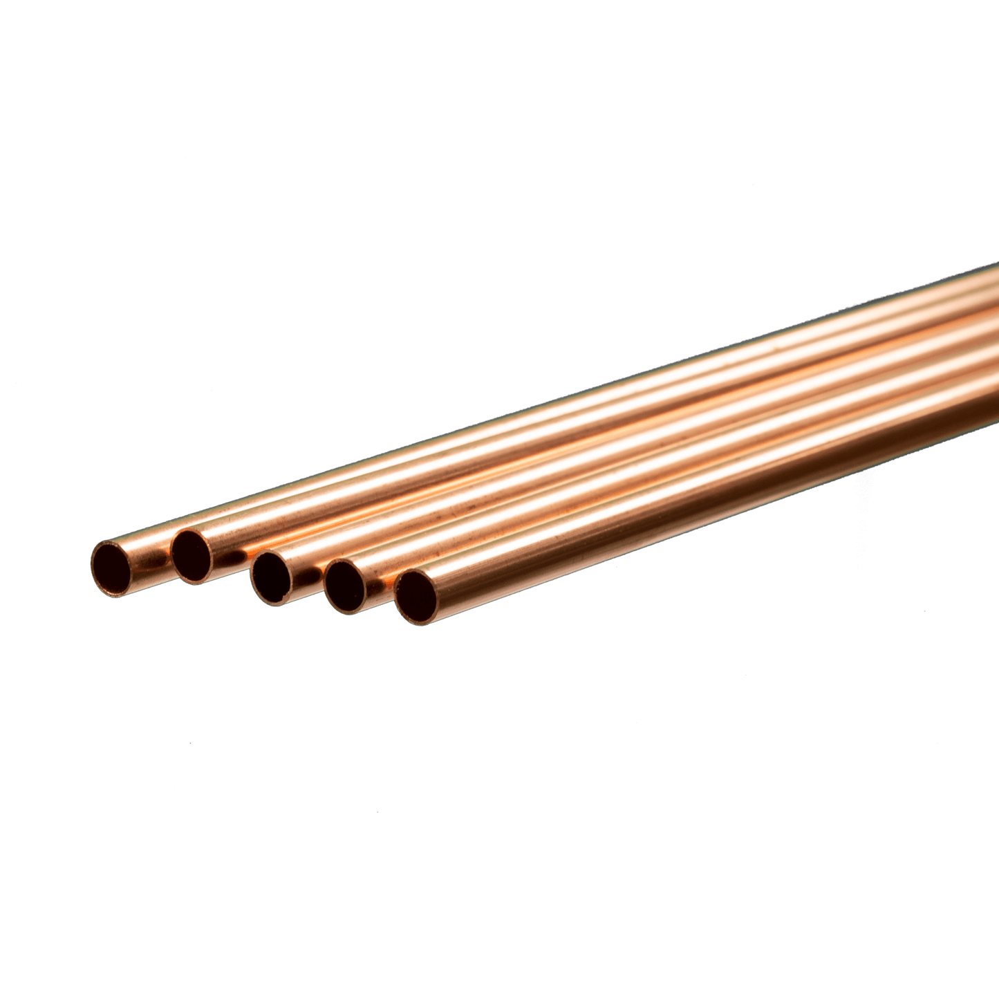 K&S 9515 COPPER ROUND TUBE 1/4 x3 INCHES 0.035WALL 5PCS