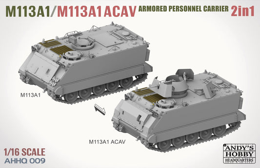 Andy's Hobby HQ 1/16 M113A1/M113A1 ACAV Armoured Personnel Carrier Plastic Model Kit