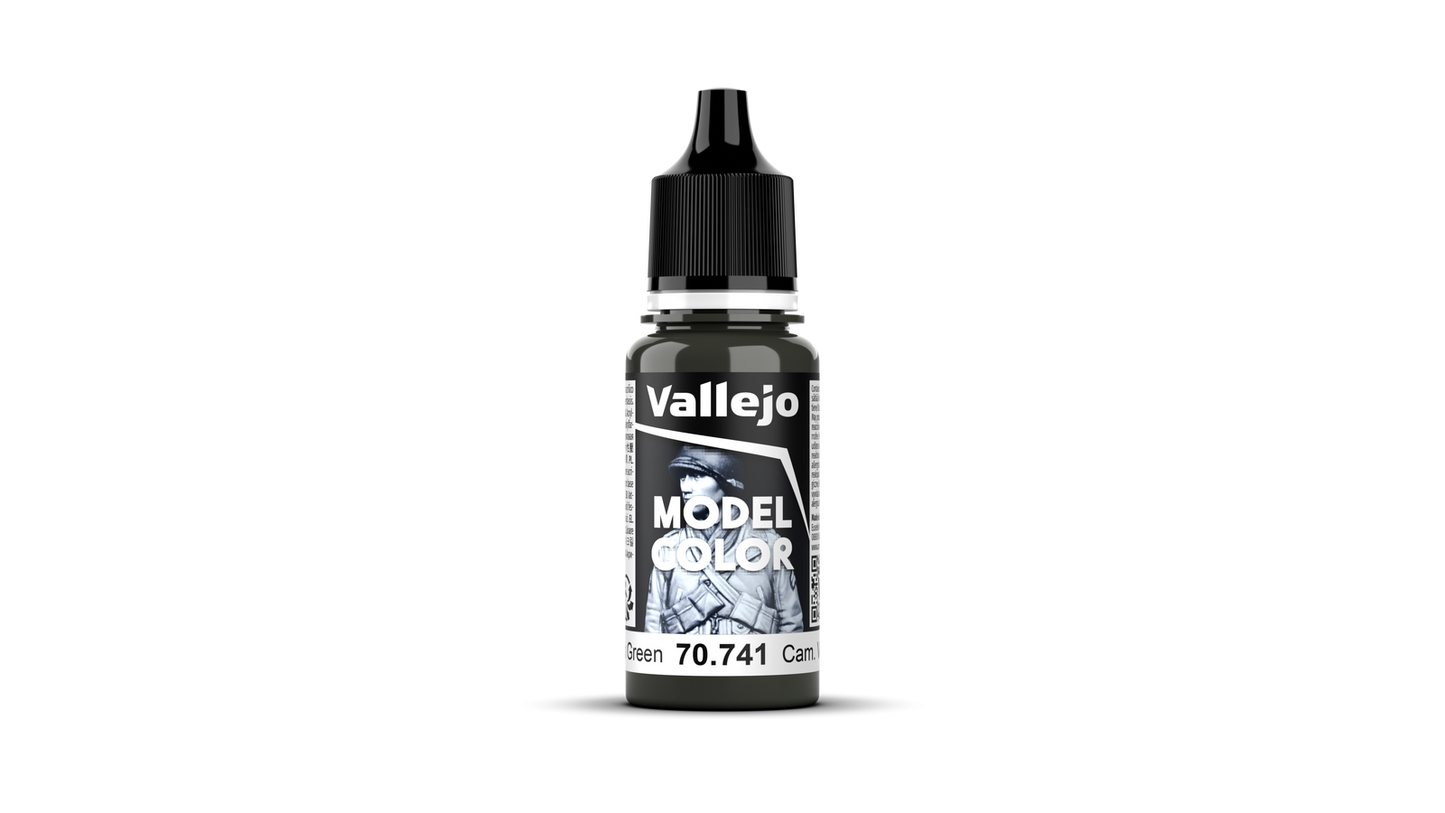 Vallejo Model Color: #109 - Cam. Black Green - 18 ml Matt Acrylic Paint