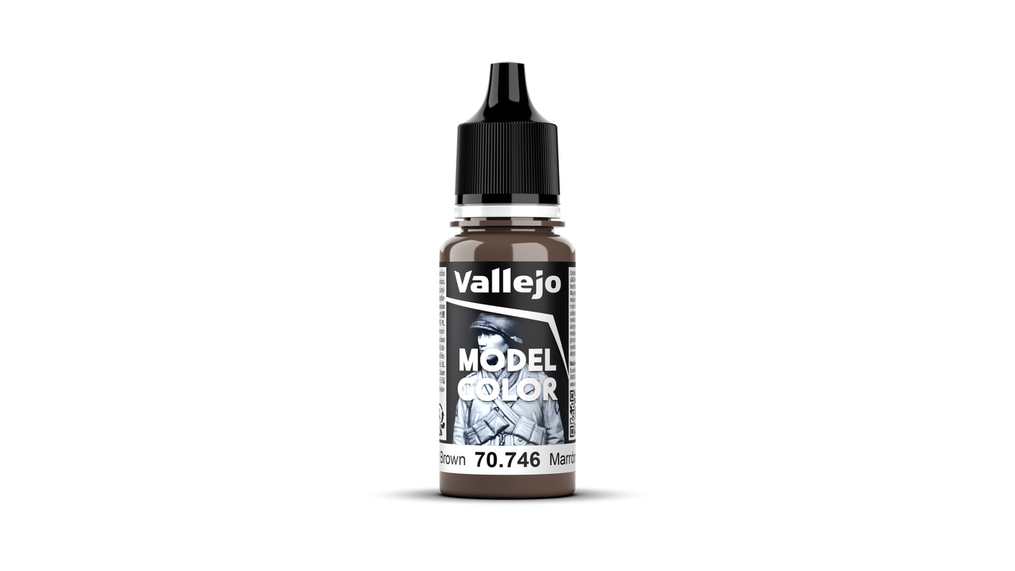 Vallejo Model Color: #016 - Chestnut Brown - 18 ml Matt Acrylic Paint