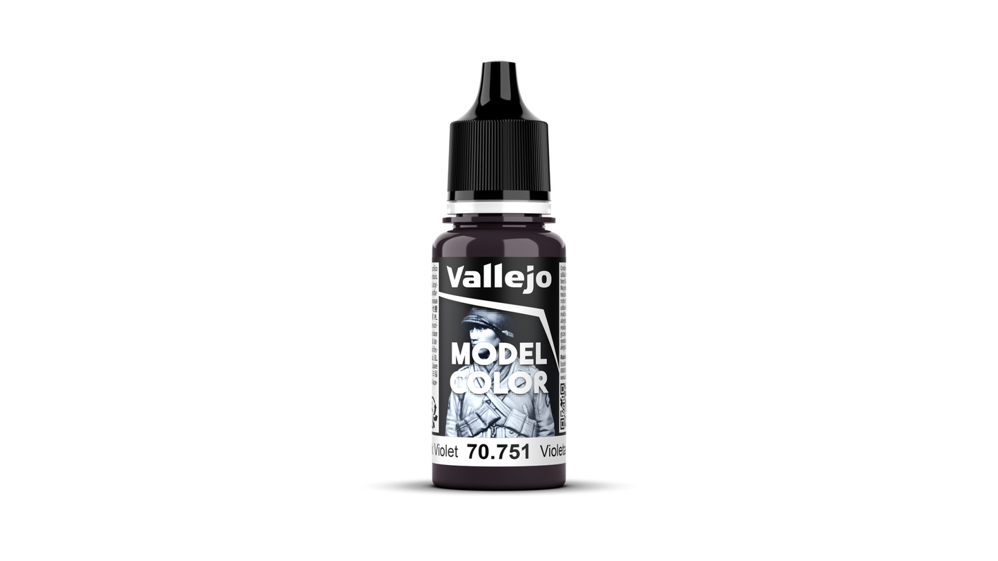 Vallejo Model Color: #054 - Black Violet - 18 ml Matt Acrylic Paint