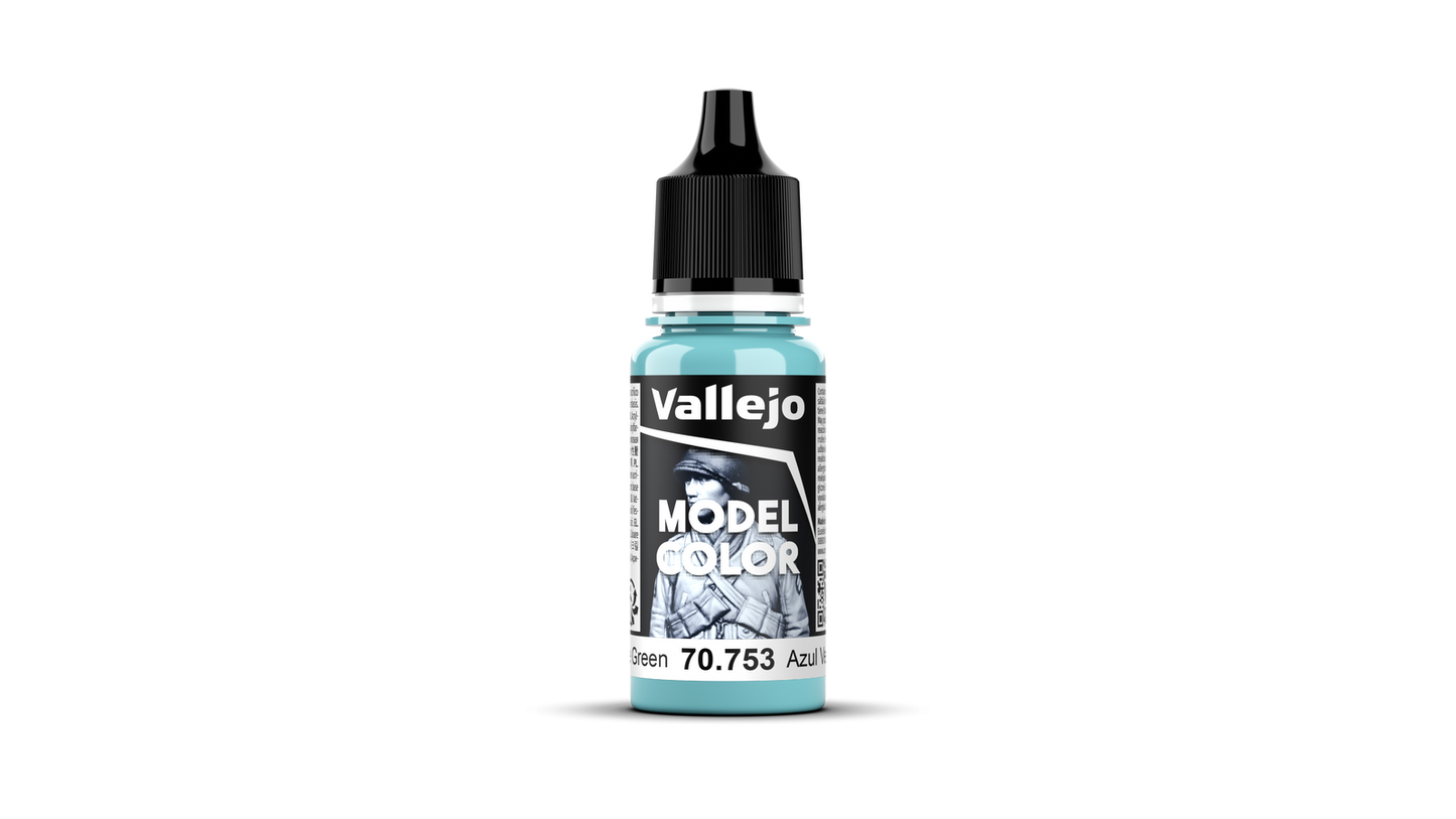 Vallejo Model Color: #068 - Light Blue Green - 18 ml Matt Acrylic Paint