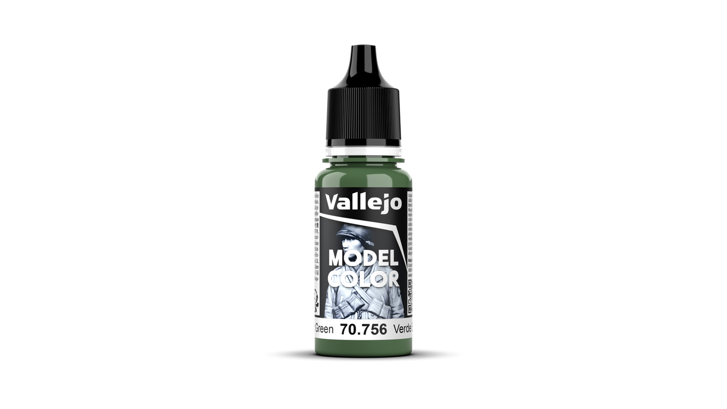 Vallejo Model Color: #077 - Splinter Green - 18 ml Matt Acrylic Paint