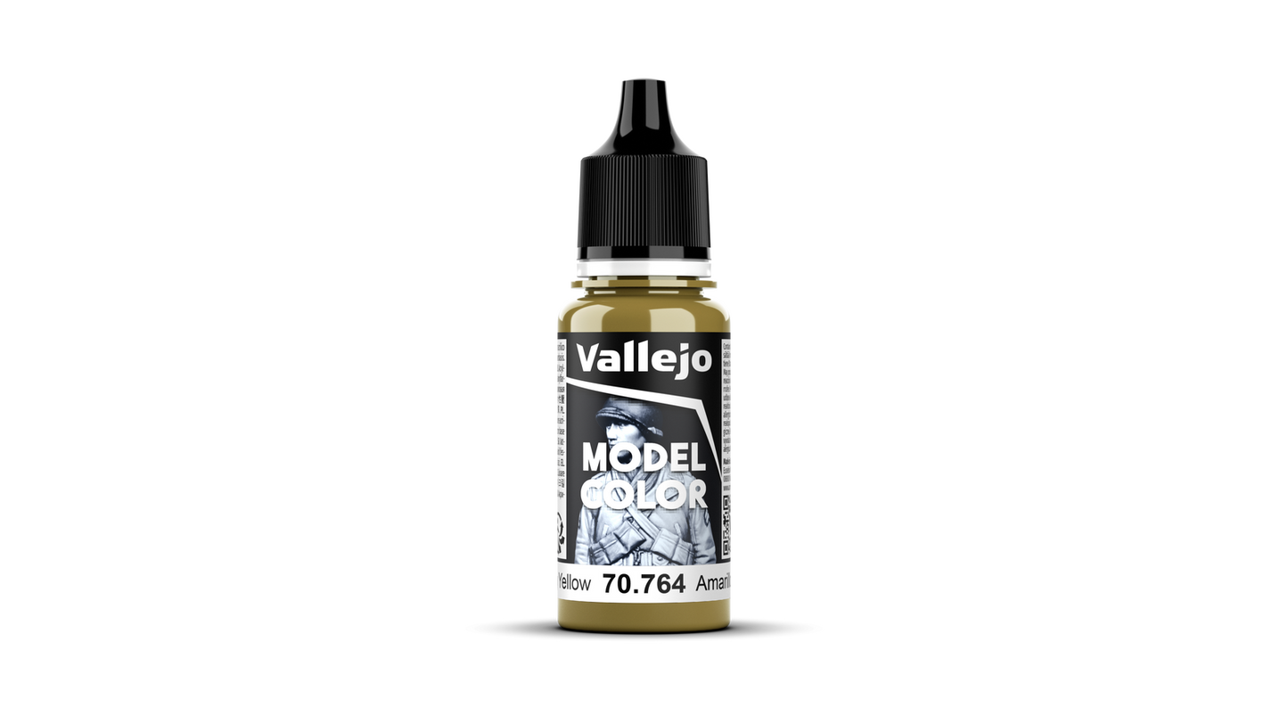 Vallejo Model Color: #125 - Military Yellow - 18 ml Matt Acrylic Paint