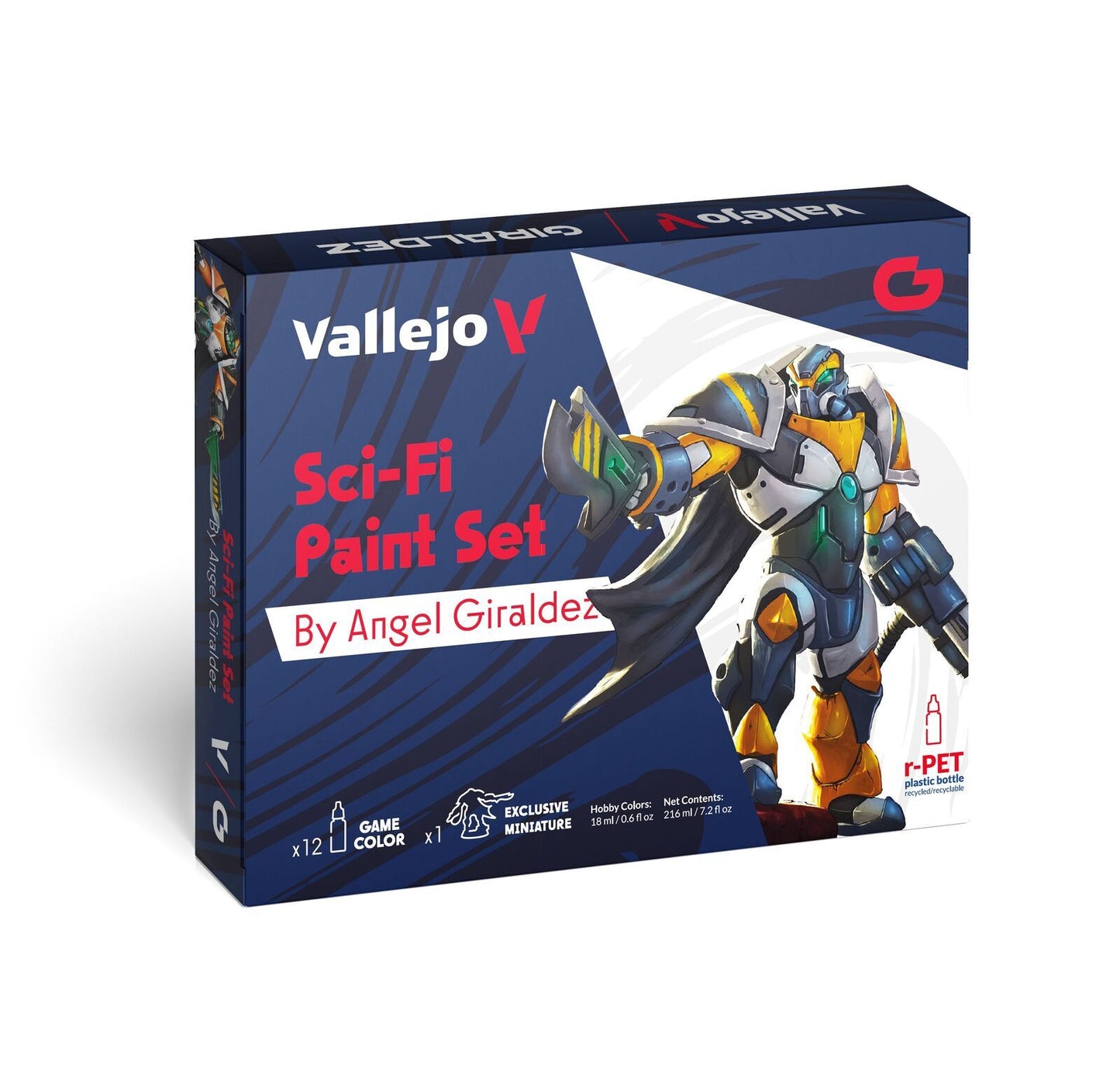 Vallejo Game Color Sci-Fi Paint Set by Angel Giraldez 12 Colours w/ Exclusive Miniature Acrylic Paint Set