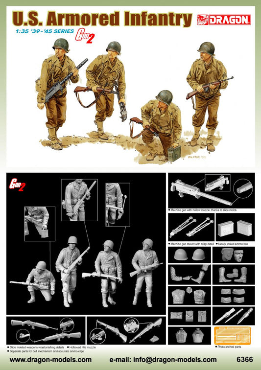 Dragon 1/35 U.S. Armored Infantry Plastic Model Kit