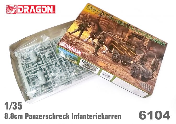 Dragon 1/35 8.8cm Panzerschreck Infanteriekarren Plastic Model Kit