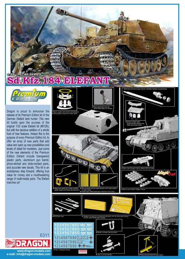 Dragon 1/35 Sd.Kfz.184 Elefant Plastic Model Kit