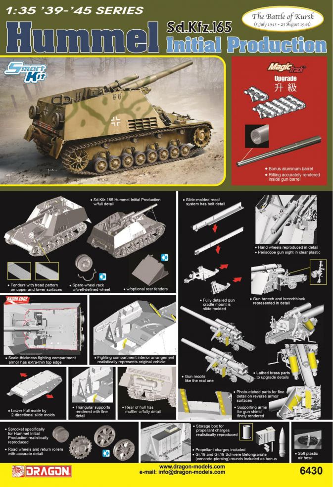 Dragon 1/35 Hummel Initial Production Plastic Model Kit