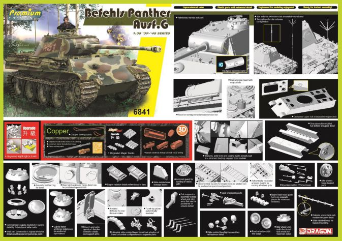 Dragon 1/35 Befehls Panther Ausf.G Plastic Model Kit