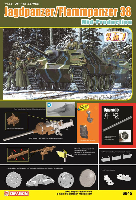 Dragon 1/35 Jagdpanzer 38 Mid Production Plastic Model Kit