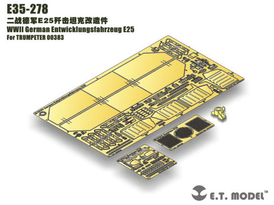 E.T. Model 1:35 WWII German Entwicklungsfahrzeug E25 Detail Set