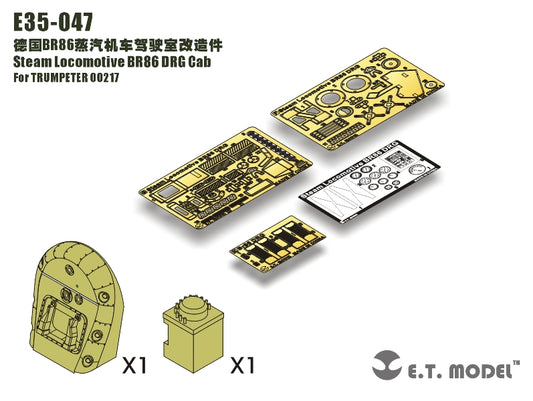 E.T. Model 1:35 Steam Locomotive BR86 DRG Cab Detail Set