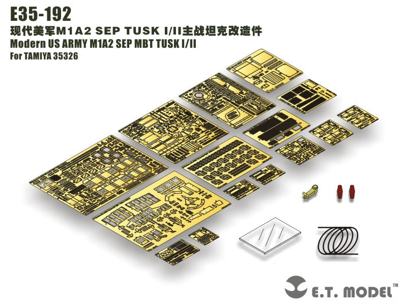 E.T. Model 1:35 Modern US ARMY M1A2 SEP MBT TUSK I/II Detail Set