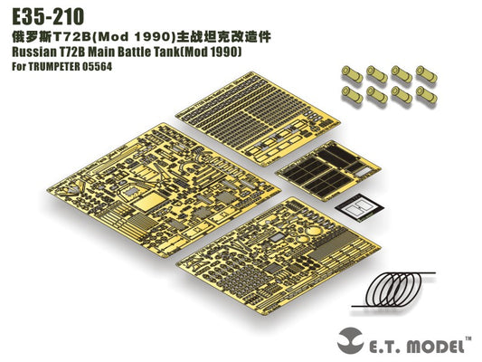 E.T. Model 1:35 Russian T72B Main Battle Tank（Mod 1990）Detail Set