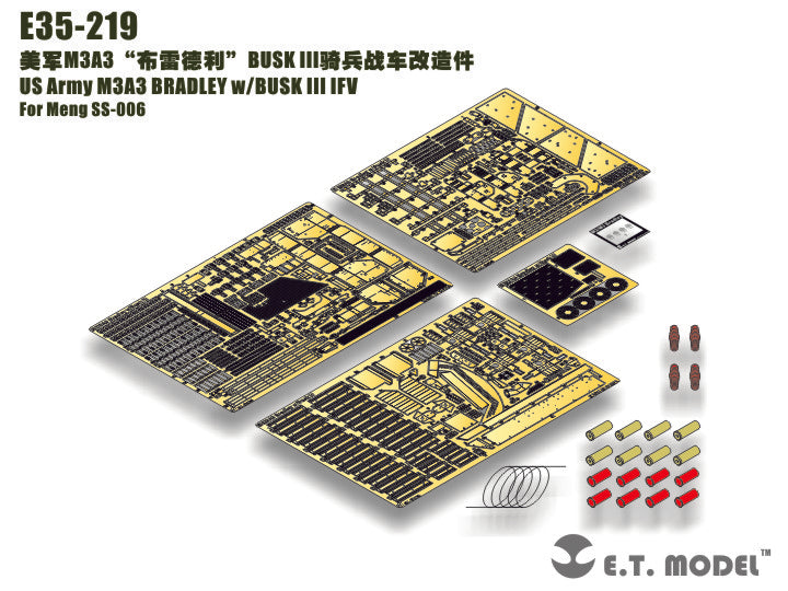 E.T. Model 1:35 US Army M3A3 BRADLEY w/BUSK III IFV Detail Set