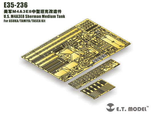 E.T. Model 1:35 U.S. M4A3E8 Sherman Medium Tank Detail Set