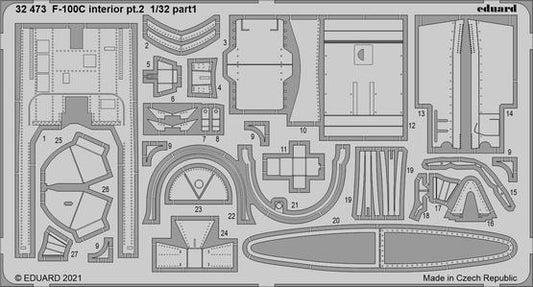 Eduard 1/32 F-100C interior pt.2 Photo etched set