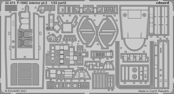 Eduard 1/32 F-100C interior pt.2 Photo etched set