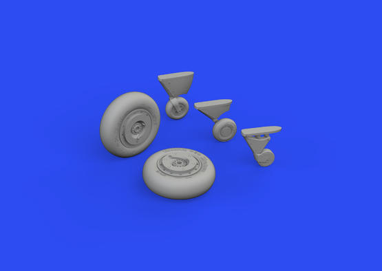 Eduard 1/48 F4F-3 Wildcat wheels early