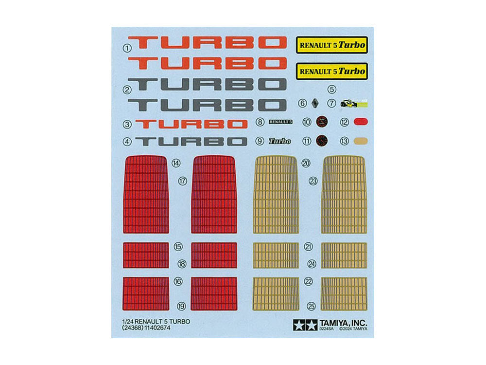 Tamiya 1/24 RENAULT 5 TURBO