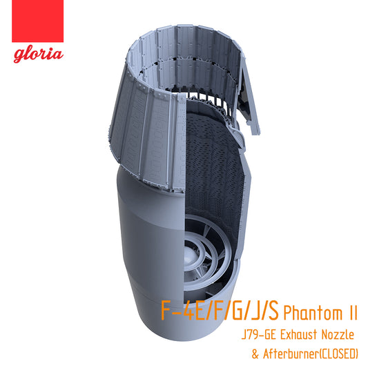 Gloria 1:48 F-4E/F/G/J/S J79-GE Exhaust Nozzle & Afterburner (CLOSED)