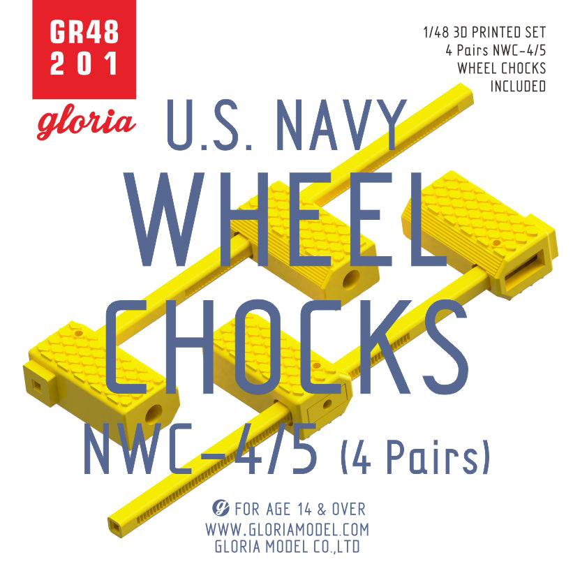 Gloria 1:48 U.S. NAVY Wheel Chocks NWC-4/5 (4 Pairs)