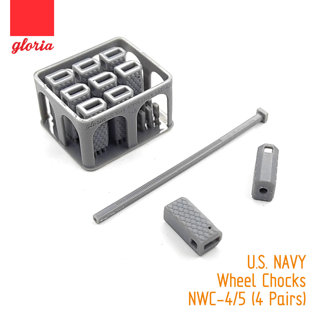 Gloria 1:48 U.S. NAVY Wheel Chocks NWC-4/5 (4 Pairs)