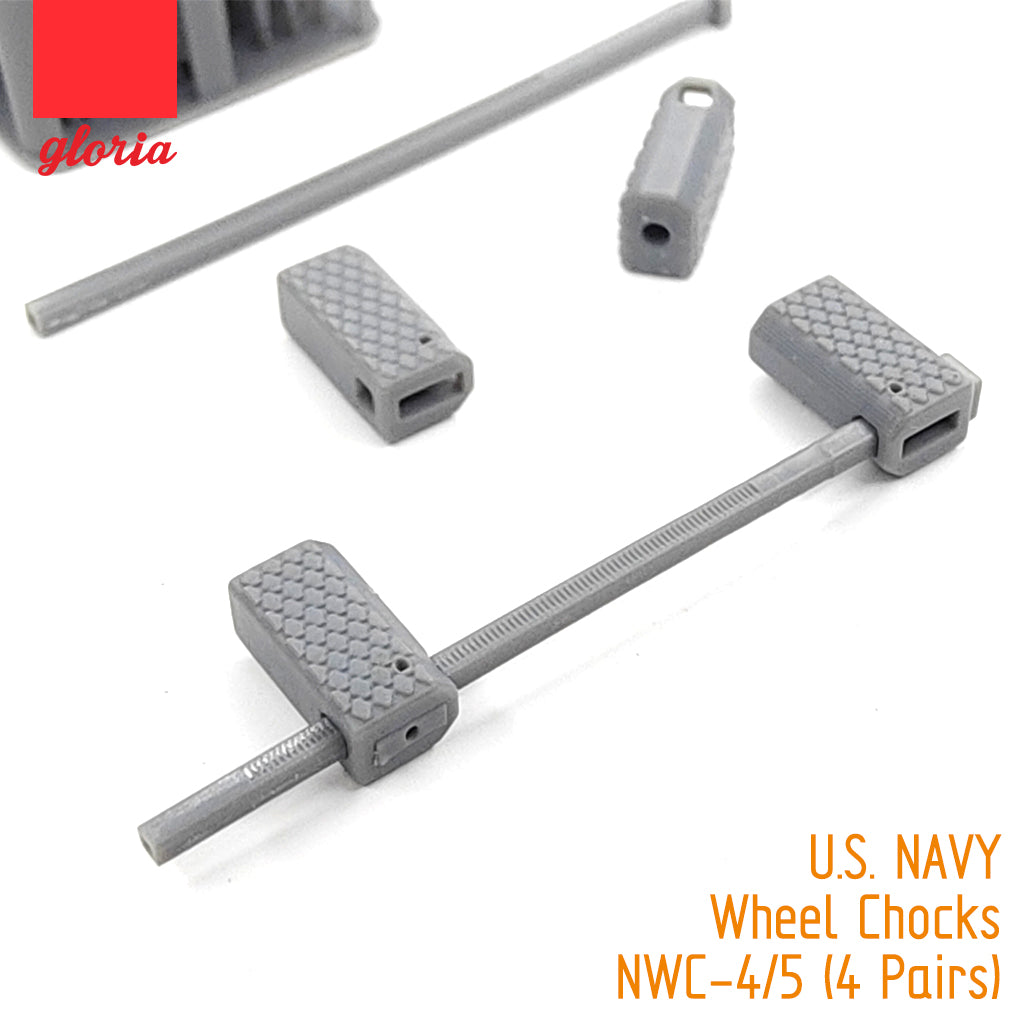 Gloria 1:48 U.S. NAVY Wheel Chocks NWC-4/5 (4 Pairs)