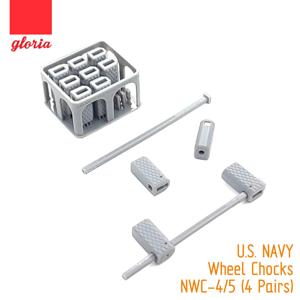 Gloria 1:48 U.S. NAVY Wheel Chocks NWC-4/5 (4 Pairs)