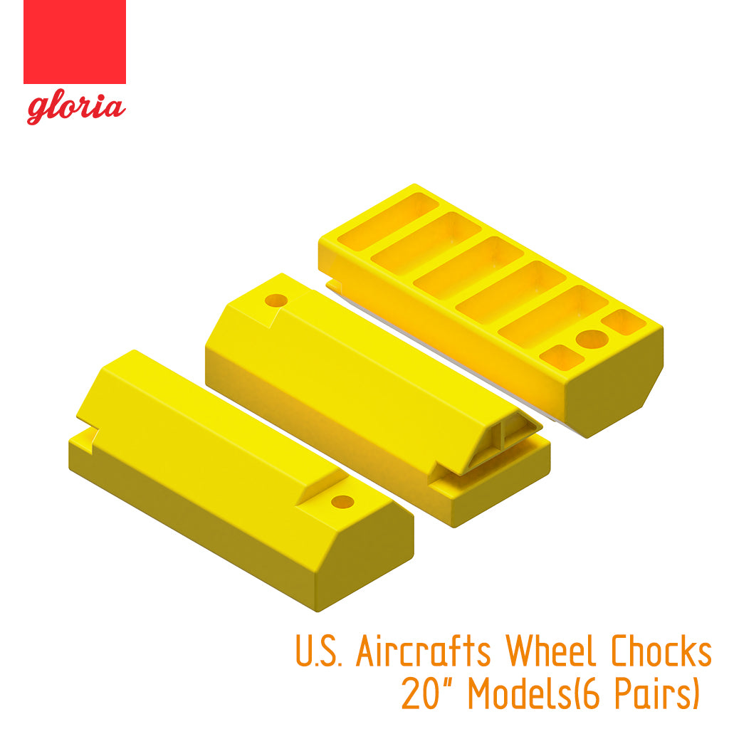 Gloria 1:48 U.S. Aircraft Wheel Chocks 20" Models(6 Pairs)