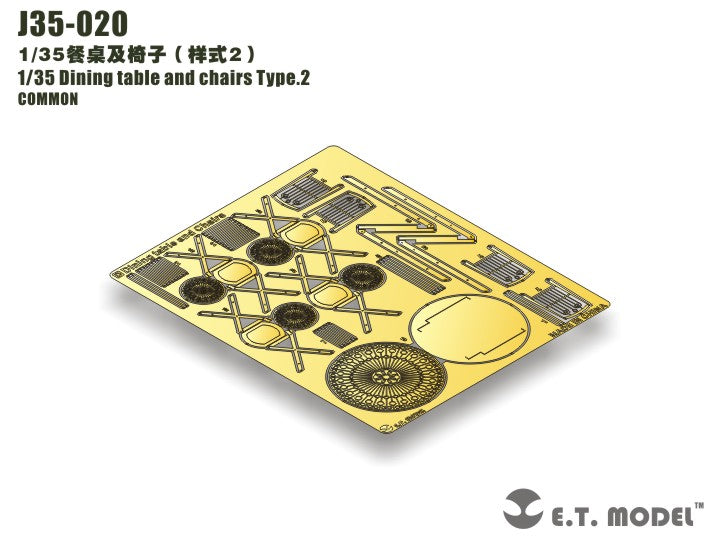 E.T. Model 1/35 Dining table and chairs Type.2