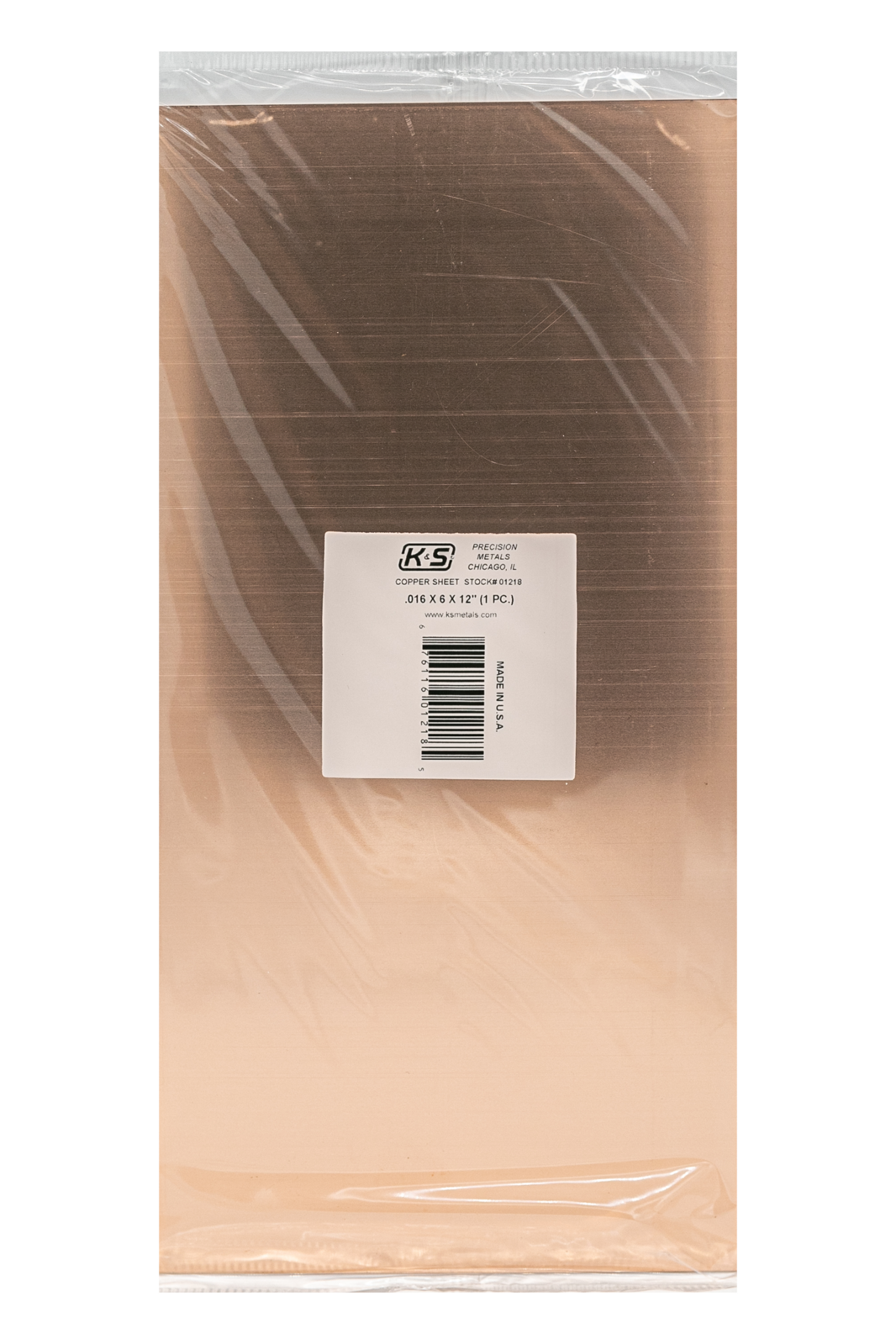 K&S Copper Sheet 0.025 x 6 x 12" (1)