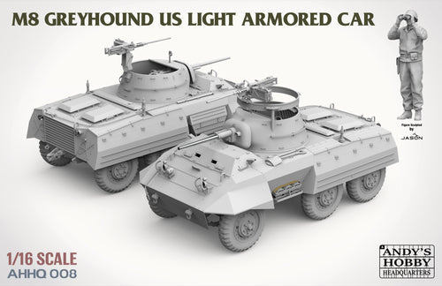 Andy's Hobby HQ 1/16 M8 Greyhound US Light Armoured Car Plastic Model Kit