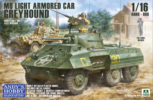 Andy's Hobby HQ 1/16 M8 Greyhound US Light Armoured Car Plastic Model Kit