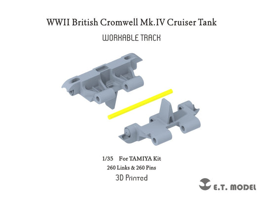 E.T. Model 1/35 WWII British Cromwell Mk.IV Cruiser Tank Workable Track(3D Printed)