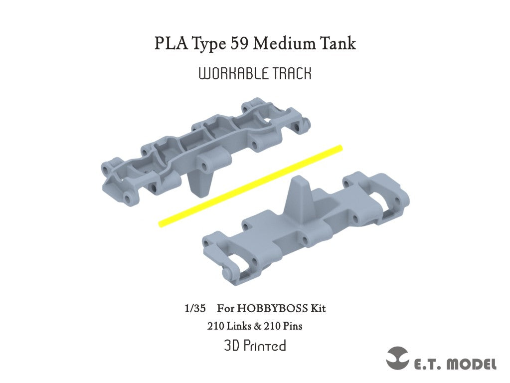 E.T. Model 1/35 PLA Type 59 Medium Tank Workable Track(3D Printed)