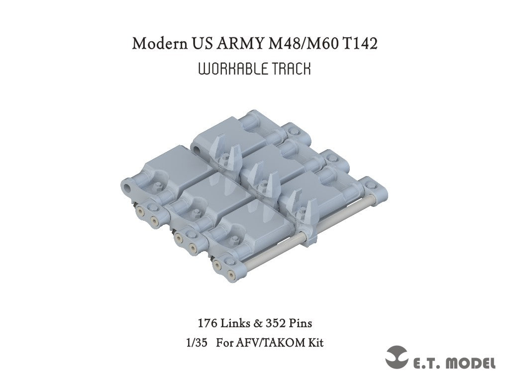 E.T. Model 1/35 Modern U.S. M48/M60 T142 Workable Track(3D Printed)