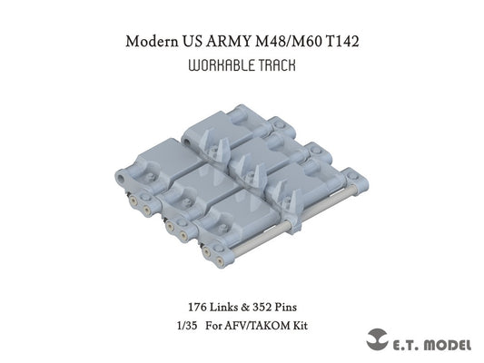 E.T. Model 1/35 Modern U.S. M48/M60 T142 Workable Track(3D Printed)