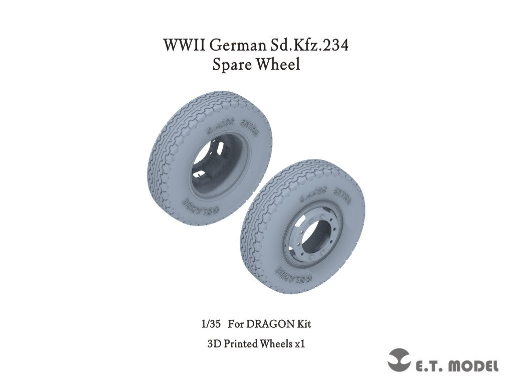 E.T. Model 1/35 WWII German Sd.Kfz.234 Spare Wheel