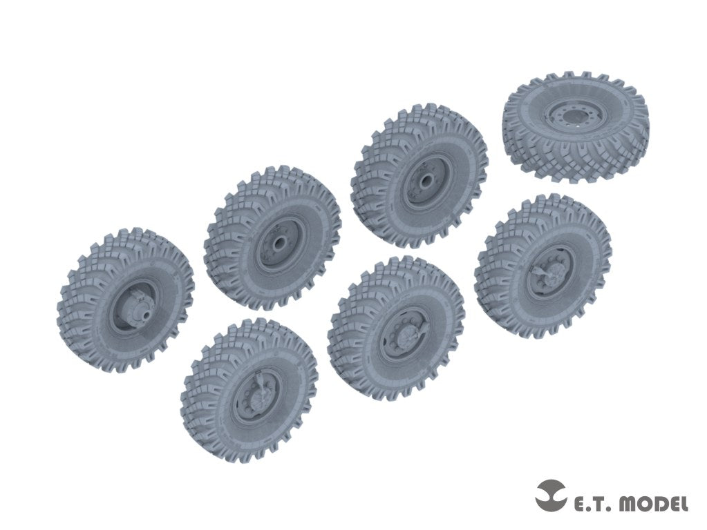 E.T. Model 1/35 Russian URAL-4320 Truck Weighted Road Wheels(3D Printed)