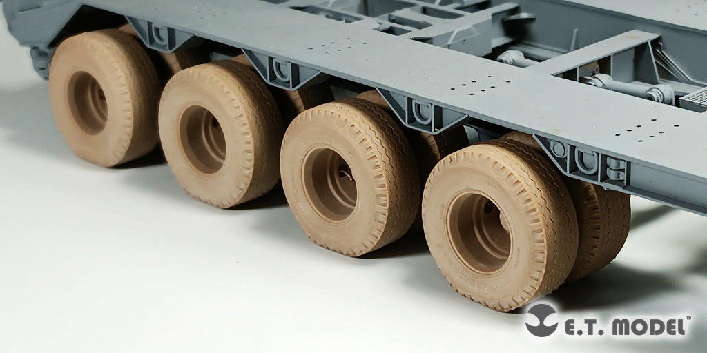 E.T. Model 1/35 US M747 Heavy Equipment Semi-Trailer Sagged wheels