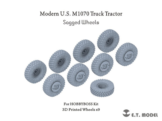 E.T. Model 1/35 Modern U.S. M1070 Truck Tractor Sagged Wheels