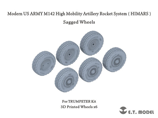 E.T. Model 1/35 Modern U.S. M142 High Mobility Artillery Rocket System（HIMARS）Sagged Wheels