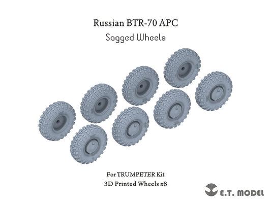 E.T. Model 1/35 Russian BTR-70 APC Sagged Wheels