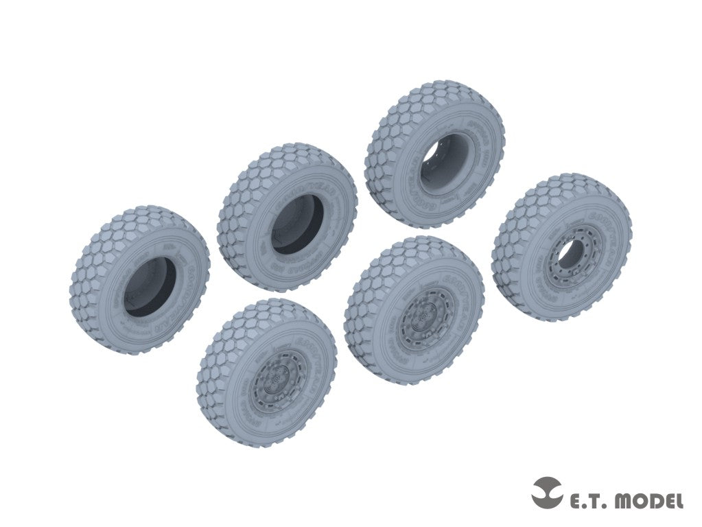 E.T. Model 1/35 KAMAZ-43509 Truck Sagged wheels & Spare Wheels